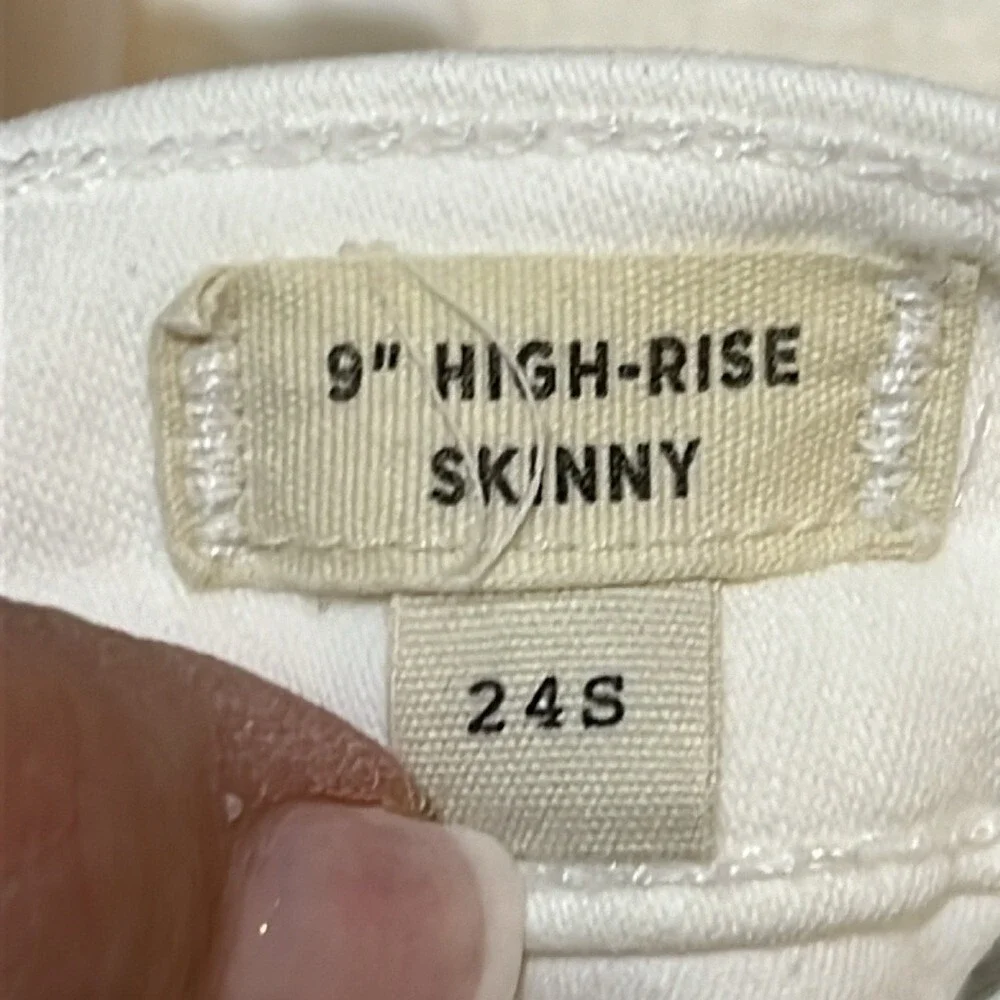 Madewell HIgh Rise Skinny Jeans Womens Size 24S White‎